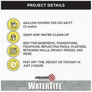 White, Zinsser WaterTite Matte General Purpose Waterproofing Paint- 369381, Gallon