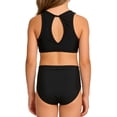 thumbnail image 4 of Cethrio Bikini Swimsuits for Girl, Summer Beach High-waisted Two Piece Bathing Suits Black Size 6, 4 of 6