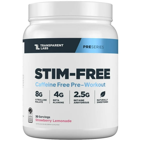 Limonada de fresa sin estimulantes de Transparent Labs antes del entrenamiento