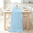 thumbnail image 3 of Yhmxh Cheesecloth Table Runner 35"x118", Boho Table Runner Decor Soft Gauze Rustic Wrinkle Wedding Table Decor for 10ft Table Birthday Party, Baby Shower, Bridal Shower, Home & Event Decor, 3 of 4