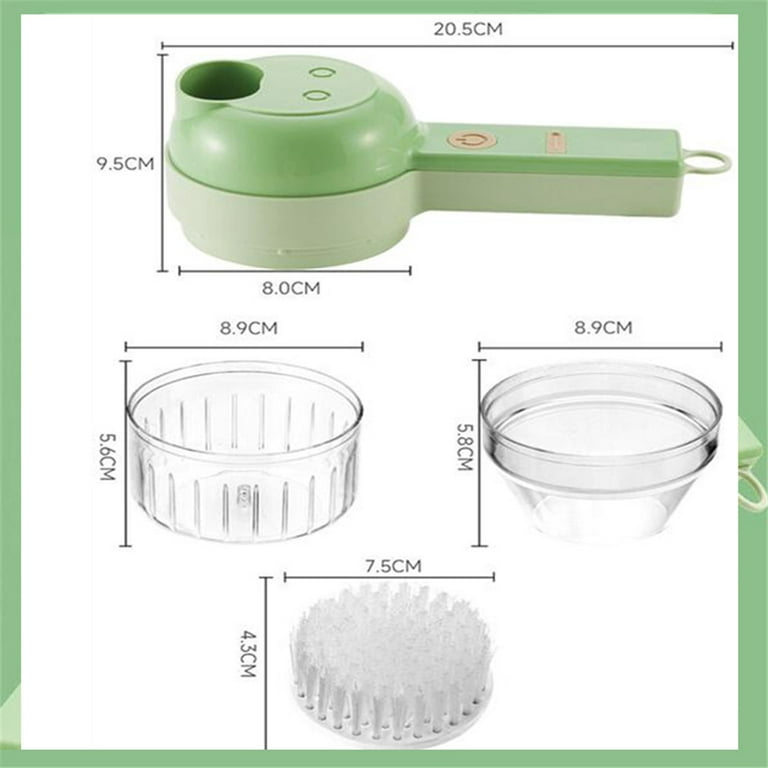 4 IN 1 Electric Vegetable Cutter Set Multifunctional Garlic Mud Masher –  Wired Wizards Co
