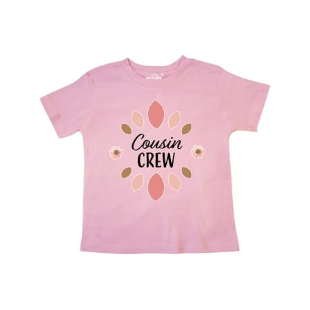 

Inktastic Cousin Crew with Pink Flowers Gift Toddler Toddler Girl T-Shirt