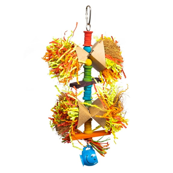 Prevue Pet Products Playfuls Preen & Pacify Party Popper Bird Toy 60249
