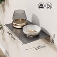 thumbnail image 3 of baomifa-Small Floating Shelf for Wall Storage, Mini Display Shelf for Collectibles, Metal Wall Shelf for Bathroom/Living Room/Kitchen/Bedroom(Grey, 8"), 3 of 4