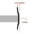 thumbnail image 4 of Road Bike Single Closed Chainring BCD110mm 4 Bolts 3mm Offset Narrow Wide, 4 of 10