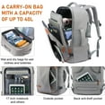thumbnail image 4 of LOVEVOOK College School Backpack Men Women, 40L Expandable Carry On Luggage Set Airline Approved, Large Waterproof Suitcase Weekender Overnight Bag-Grey, 4 of 10