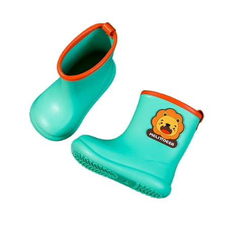 

Xunyuan 1 Pair Baby Rain Shoes Cute Animal Pattern Anti-skid Tasteless Toddlers Cartoon Rain Boots for Outdoor Activities