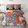 thumbnail image 1 of YST 7 Piece Groovy Flower Comforter Set, Full Size, Retro Aesthetics Floral Bedding, 1 of 5