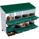 thumbnail image 1 of 8-compartment chicken nesting box con metal legs, roll-away design y lid cover to protect eggs, 1 of 6
