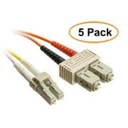 ACL 3.28 Feet (1 Meter) LC to SC Fiber Optic Cable, Multimode, Duplex, 50/125, 5 Pack