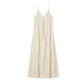 thumbnail image 6 of Casual Dress V-Neck Casual Sundresses Dress Women's And Linen Long Skirt With Thin Shoulder Straps And V-Neck Suspender Dress Beige S, 6 of 6