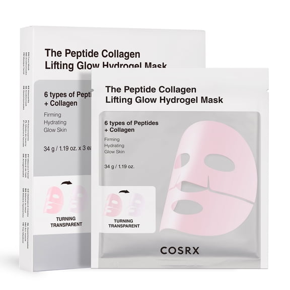 COSRX The Peptides Collagen Lifting Glow Hydrogel Face Masks 3 EA