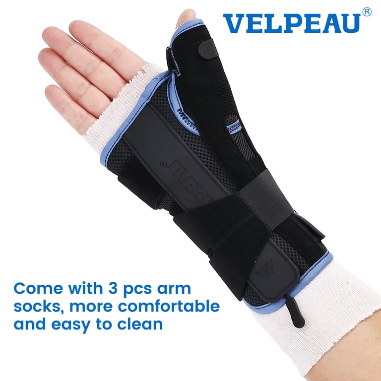 VELPEAU Wrist Brace with Thumb Spica Splint for De Quervain's  Tenosynovitis, Carpal Tunnel Pain, Stabilizer for Tendonitis, Arthritis,  Sprains & Fracture Forearm Support Cast (Right Hand- Medium) : :  Health & Personal