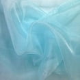 thumbnail image 4 of S18 Light blue 1 Piece Solid Faux Silk Rod Pocket sheer voile straight window curtain valance 55"in Wide X 18"in Length for small window kitchen bedroom décor, 4 of 4