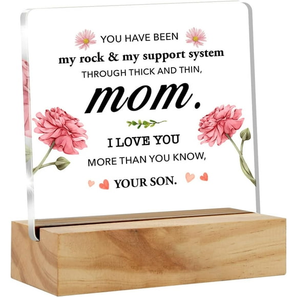 Mom Gifts From Son, Mothers Day Gift Mom Birthday Gifts For Mother From Son,Appreciation Gifts For Mom Mother Mommy From Son(My Rock And My Support)