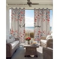 thumbnail image 6 of Red Blue Spring Floral Blackout Curtains for Bedroom Living Room Darkening Curtains 54 Inch Long Welcome Pastoral Botanical Rustic Short Curtain for Small Window Treatment Grommet Drapes 42"x54"x2, 6 of 9