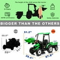 thumbnail image 5 of Kidsera 24V Kids Ride On Tractor Green, 3in1 Riding Tractor with Detachable Trailer and Front Shovel, Dual Motor Battery Powered Electric Riding Toy for Girls&Boys, 5 of 6