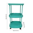 thumbnail image 3 of Plastic Small Furniture Mini Table Small Apartment Bedside Table 36x36x64 cm Plastic Nightstand for Room and Living Room 1Pcs Green Rkxzt, 3 of 9