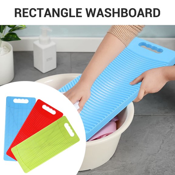 Durable Laundry for Efficient Hand Washing Clothes Scrubbing Board with Rectangular Design