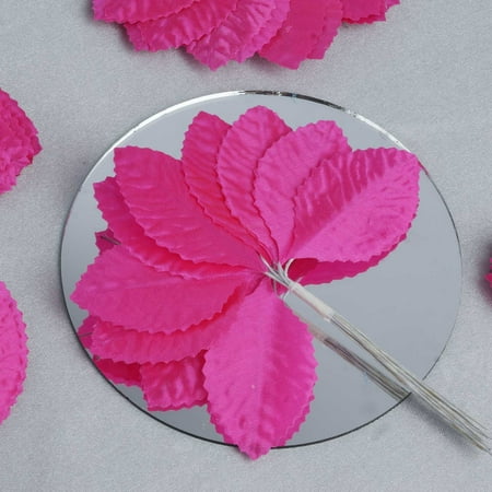 Pink Leaves - BalsaCircle 144 Silk Craft Leaves - Mini Flowers for DIY Wedding Party Favors Decorations Supplies