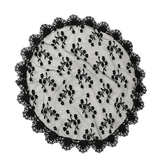 Giaone Round Lace Veils Head Scarf Sheer Headwrap Mass Headpiece For Church Weddings