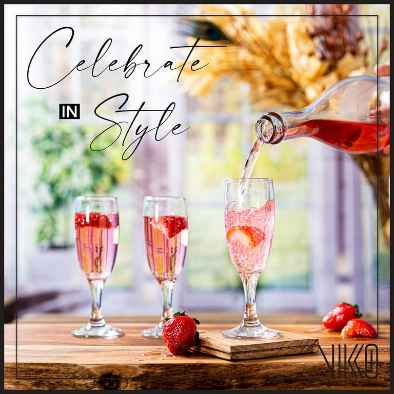 Vikko 4 Ounce Champagne Flutes Glass: Champagne Glasses – Durable Champagne  Glass - Wine Flutes, Champagne Flute Glasses & Beer Flutes Glasses – SMALL Glass  Champagne Flutes Set of 6 (1.9 x 6) (6) 