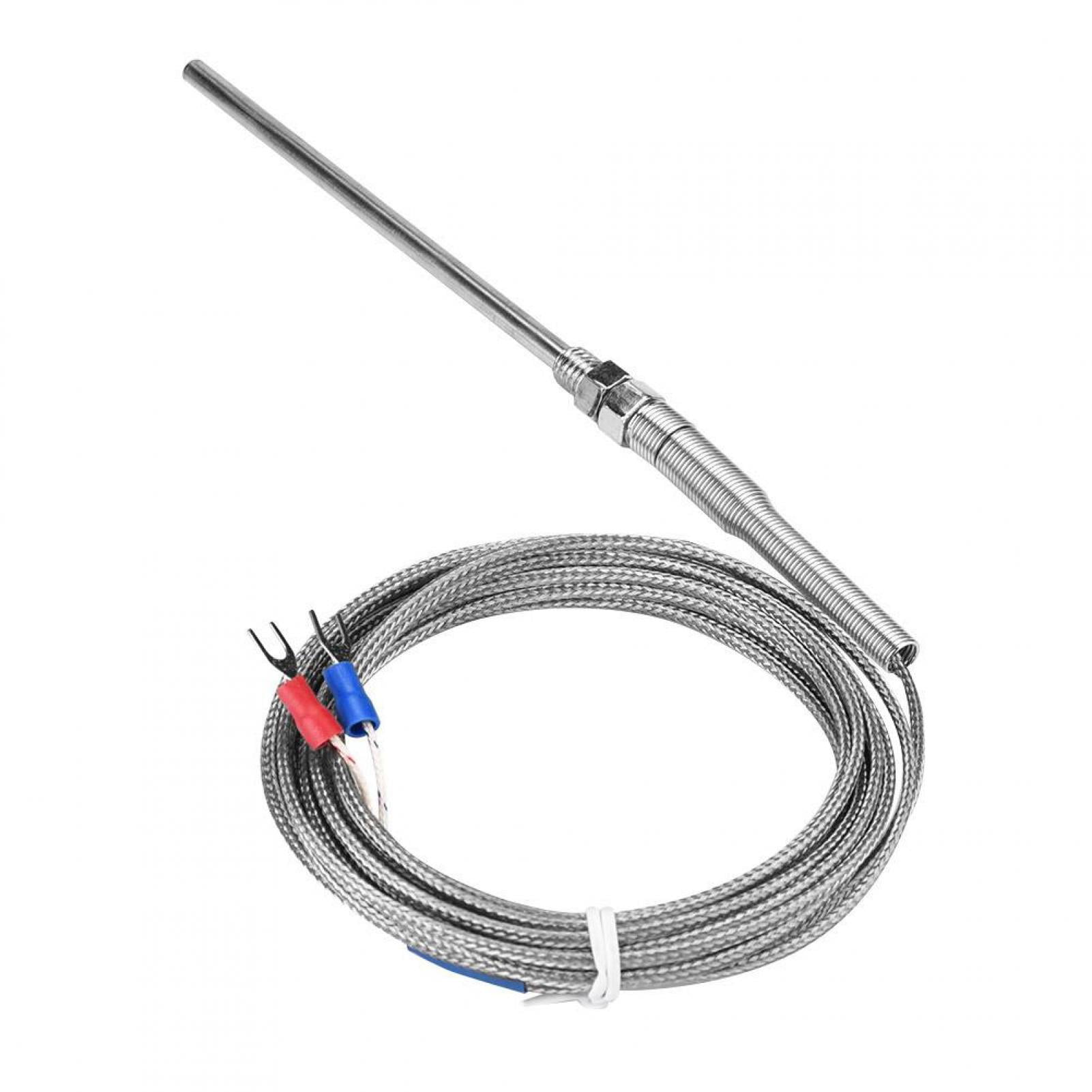 M8 Thread Type K Thermocouple 100mm Probe Temperature Sensor Wire 0-400℃ 4m Thermocouple Probe