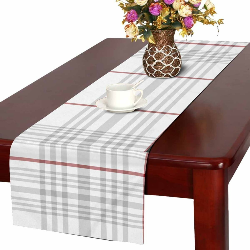 MKHERT Tartan Traditional Checkered Table Runner For Wedding Party