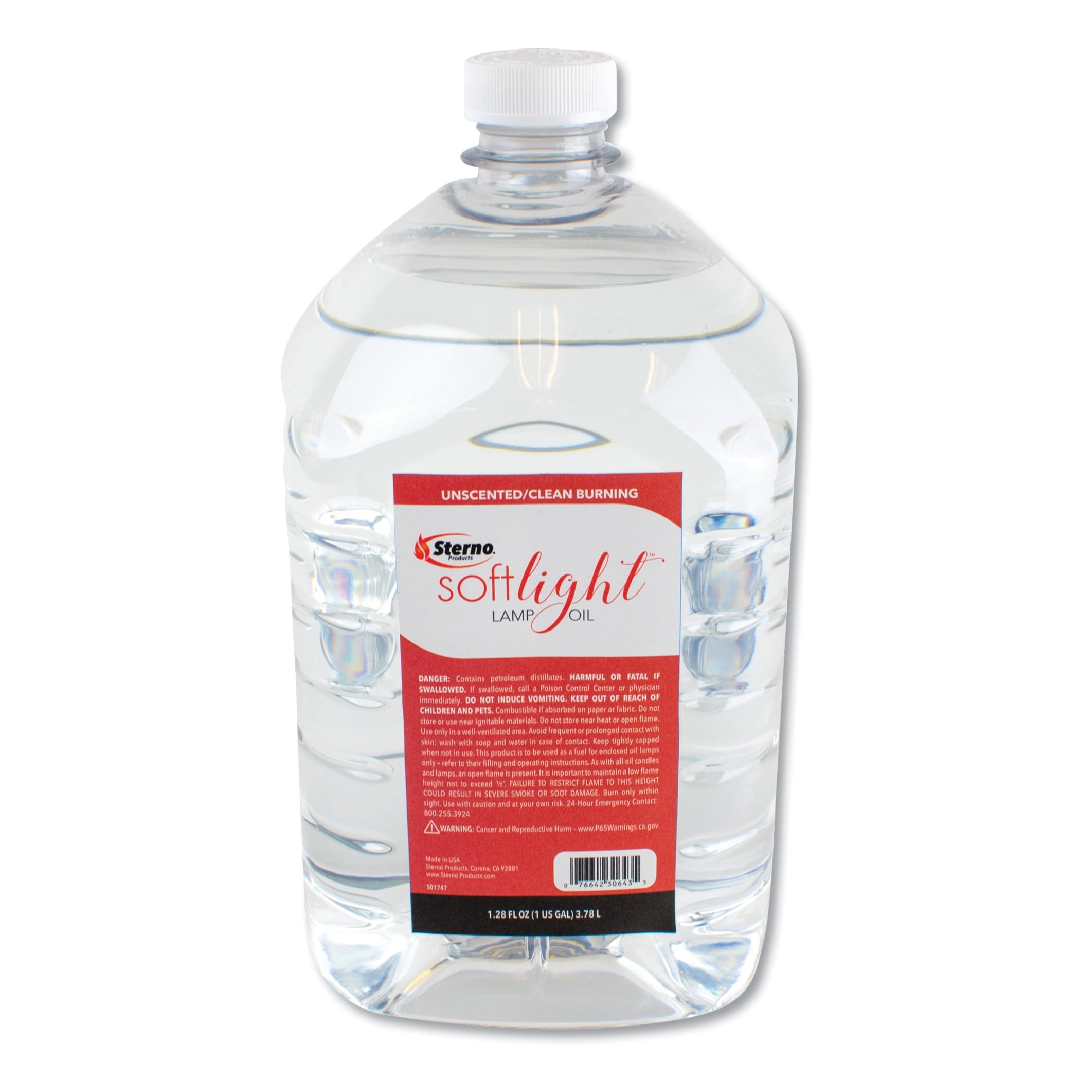 Soft Light Liquid Wax Lamp Oil, Clear, Gallon, 4 per Carton