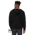 thumbnail image 2 of Bella+Canvas 3741 FWD Fashion Unisex Full-Zip Fleece with Zippered Hood-Black-M, 2 of 3