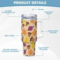 thumbnail image 5 of Daiia Acorn Autumn Fall Leaf Leaves Printed 40 oz Tumbler with Handle,Ice Bully Insulated Tumbler 2 in 1 Lid Insulated Water Bottle Stainless Steel Travel Coffee Mug, 5 of 8
