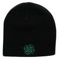 thumbnail image 5 of Square Illusion Embroidered 8 inch Acrylic Short Blank Beanie - Black OSFM, 5 of 5