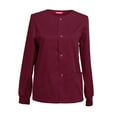 thumbnail image 1 of Womens Scrub Jacket Workwear Snap Front Warm-up Scrubs Jacket, 1 of 4
