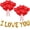 red and Gold, variant on KatchOn, Teddy Bear I Love You Balloon Set - Pack of 55 | 2000 Red Rose Petals with Red Heart Balloons for Valentines Day Decorations | Proposal Decor | Happy Anniversary Decorations