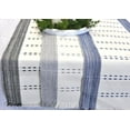 thumbnail image 6 of Striped Table Runner with Fringe Organic Cotton Woven Dash Rustic Farmhouse Cloth Dining Table Runner for Kitchen Buffet Table Boho Dresser Scarf Washable Chambray Textured Grey / off White 14"x72", 6 of 6