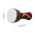thumbnail image 2 of Riwcyla 8,inch African Drum PVC Drum Body Goatskin Drum Surface Lightweight Hand Clapping Drum Percussion Instrument Colorful Pattern Bongo Drum for Adult Beginners, 2 of 6