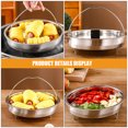 thumbnail image 2 of Cesta coladora de frutas con asa Cesta de vapor desmontable Colador de cocina de acero inoxidable, 2 of 7