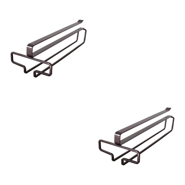 Inteprter Estante para copas de vino Copas debajo del soporte del gabinete Organizador de estantes sin perforaciones Type1 NO1