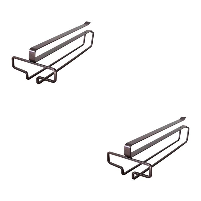 Naiovety Estante para copas de vino, copas debajo del soporte del gabinete, almacenamiento sin perforaciones, copas de hierro, estante colgante, Type1 NO1