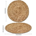 thumbnail image 2 of GenMous & Co.10PCS 13" Woven Placemats Round Rattan Placemats,Natural Hand-Woven Water Hyacinth Placemats,Farmhouse Weave Place Mats,Rustic Braided Wicker Table Mats for Dining Table,Home,Wedding., 2 of 9