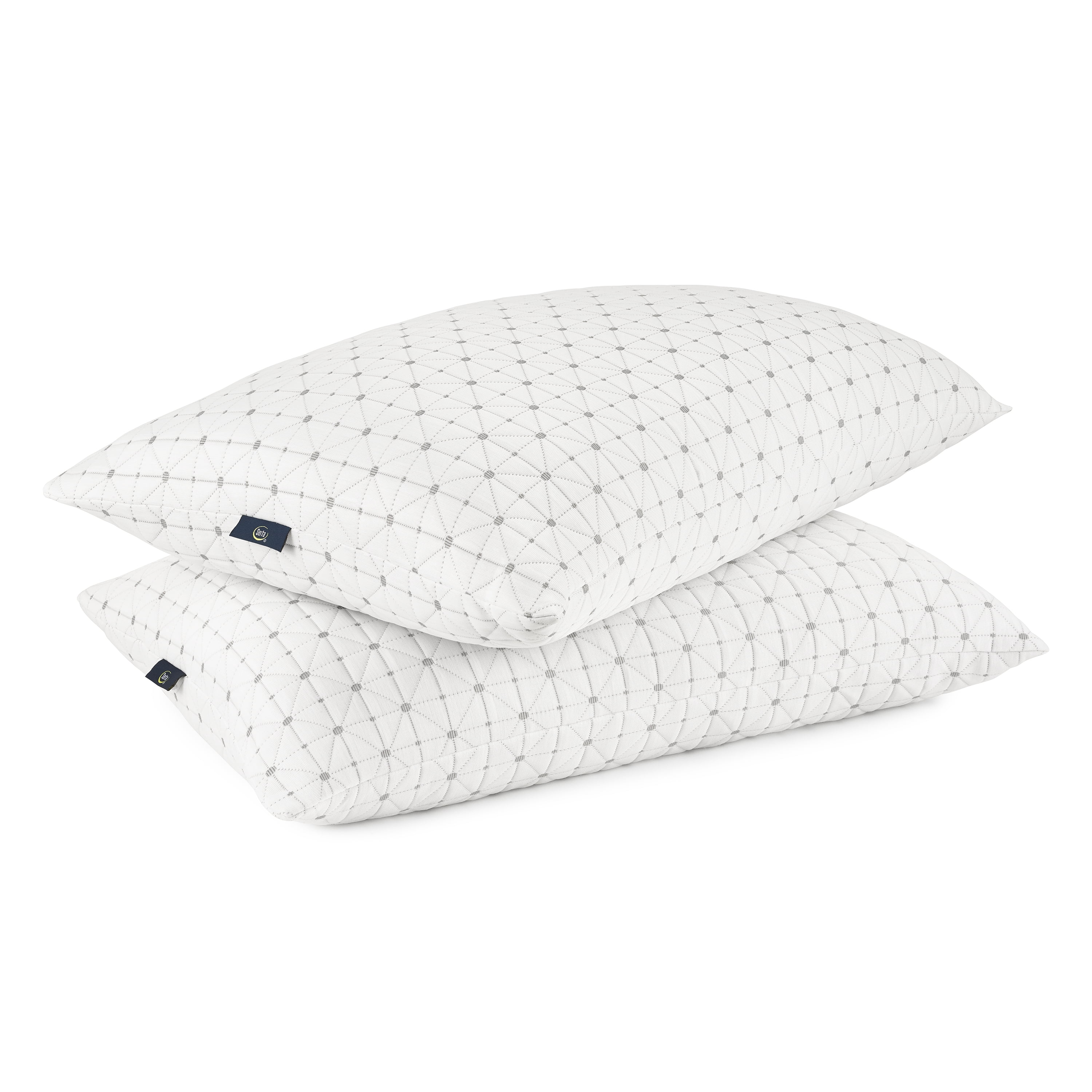 Serta Sertapedic Charcool Standard/Queen Bed Pillow - Antimicrobial, Hypoallergenic (2 Pack)