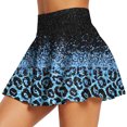 thumbnail image 2 of ICHUANYI Clearance Women's Summer Pleated Tennis Skirts Athletic Stretchy Short Yoga With Pocket Fake Two Piece Trouser Skirt Shorts(Dark Blue, XL) ICHUANYI WER2023081400030, 2 of 5