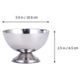 thumbnail image 4 of 1 UNID Ensalada de acero inoxidable Copa Helado Cuenco Postre Fruta Snack Cup Cup, 4 of 5