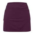 thumbnail image 3 of Lcziwo Skirts for Women Trendy Casual Summer 2025 Skorts Lightweight Stretchy Solid Color Skirts Athletic Workout Yoga Running Tennis Skorts Purple,XXXL, 3 of 4