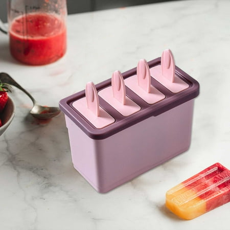 

Haykey Popsicles Molds 4 Cavity for Party Yogurt Juice Smoothies Sticks Homemade Popsicles Maker