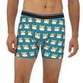 thumbnail image 2 of Men'S Boxer Briefs, Cartoon Cute Hamster Blue Soft And Breathable Mens Underwear Boxer Briefs With Widen Waist, 2 of 2