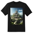 thumbnail image 2 of Plus Size Shirt for Women Black Tops for Women Short Sleeves Shirt for Women Castle T Shirt Crewneck Shirt for Women 5XL, 2 of 5