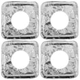 thumbnail image 1 of 10 protectores desechables cuadrados de aluminio para quemadores de estufa de gas. Protectores resistentes para estufas de gas. Mantenga su estufa limpia de derrames de aceite y grasa., 1 of 7