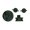 dark green, variant on Buttons Keypads Power Buttons, Multi-Color A B Buttons Replacement, Colorful Buttons for Pads Repair Parts - Color H