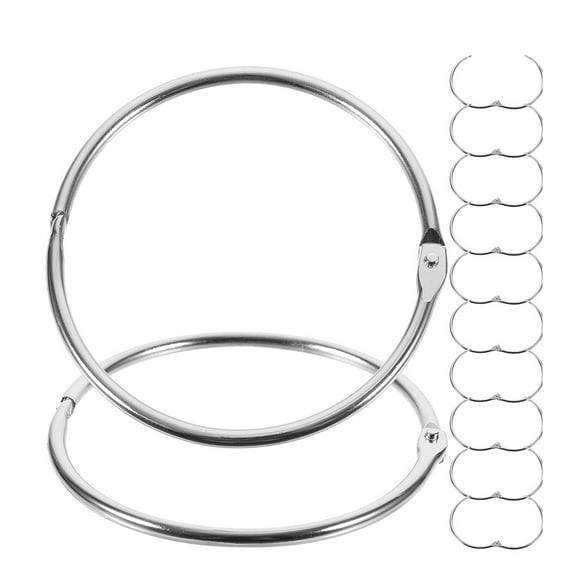 MLINS  24 Pcs Binder Binding Ring Rings for Flashcards Hooks Silver